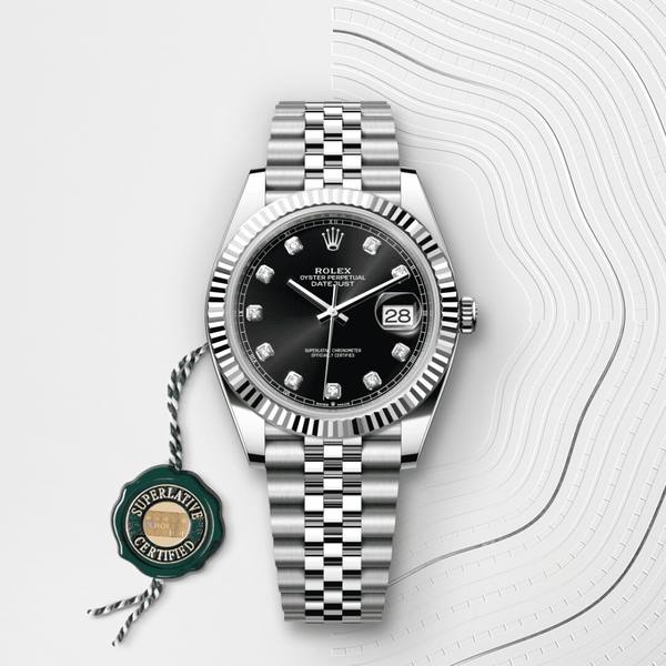Rolex Datejust Steel Jubilee Black Diamond Dial